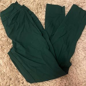 Green skinny dress pants!